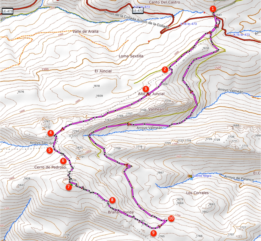 Itinerario Cerro Pedroso