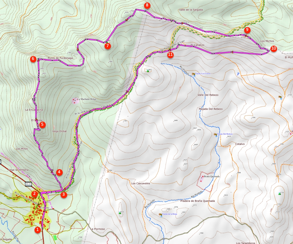 Route Peña Salgada