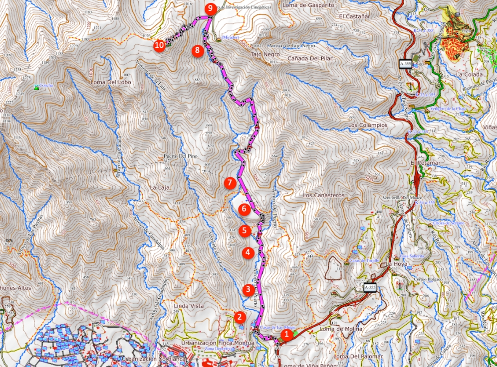 Route Cruz de Juanar