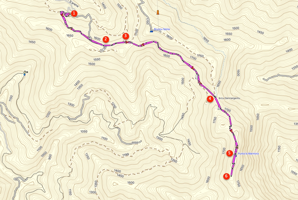 Route Punta la Marmora