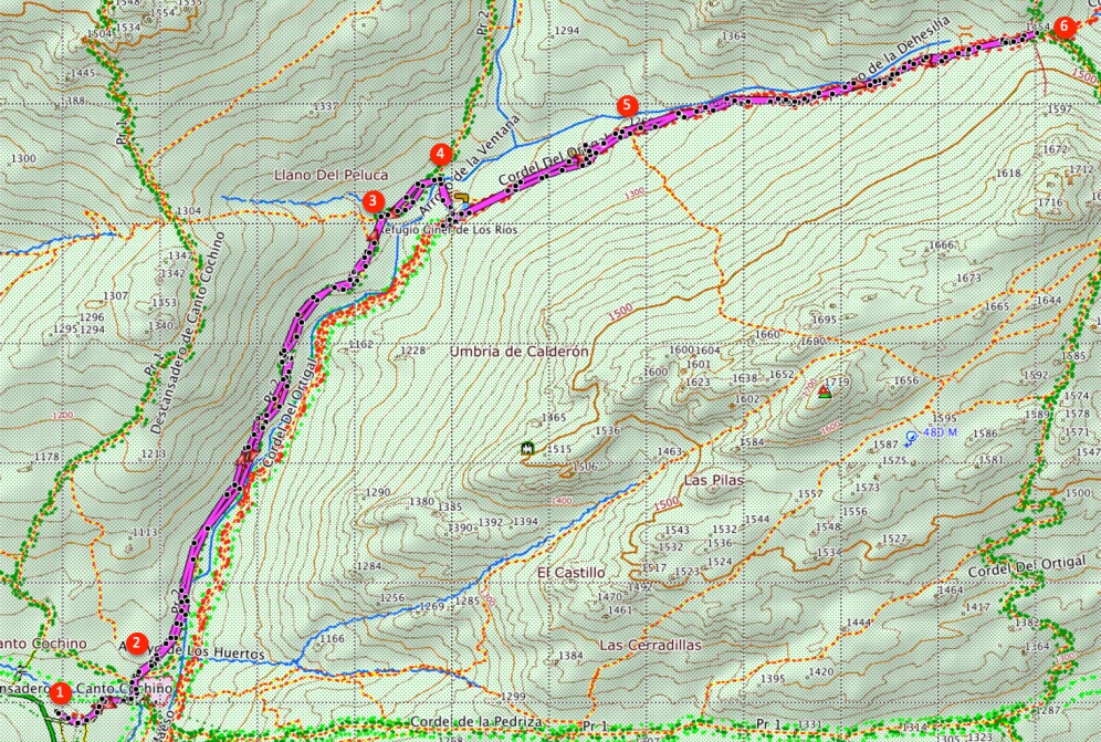 Route Der Col der Dehesilla