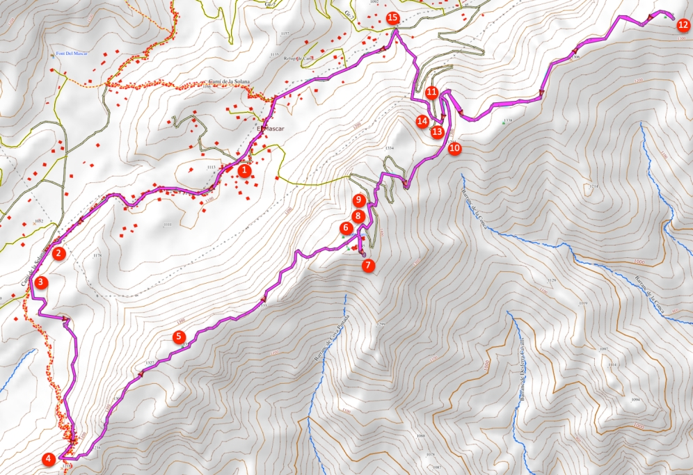 Itinerario Mont Caro