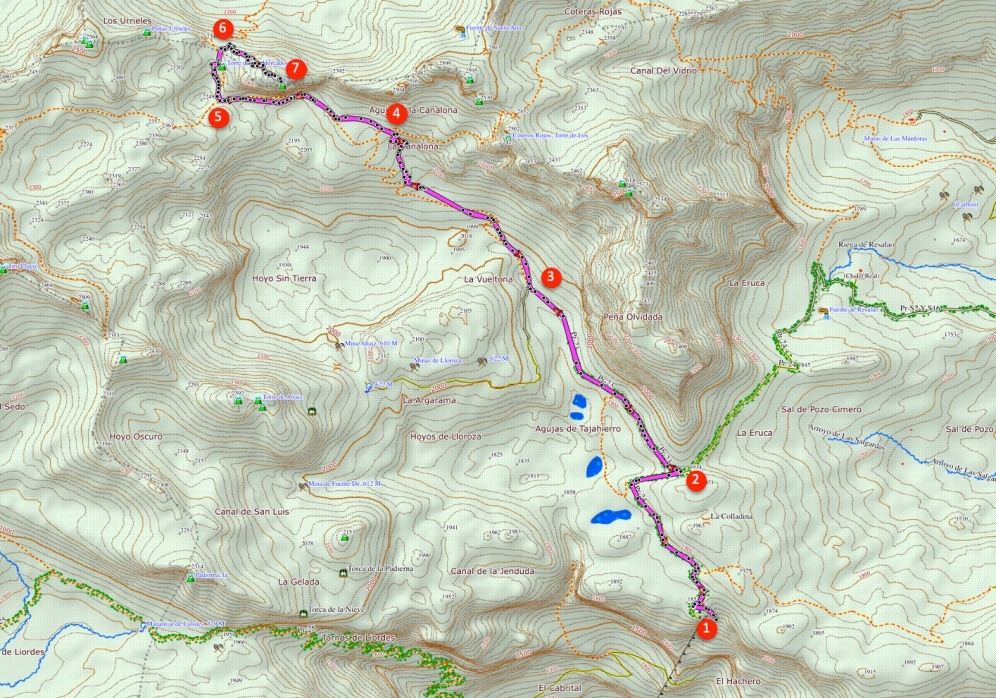 Itinerario Torre de los Horcados Rojos