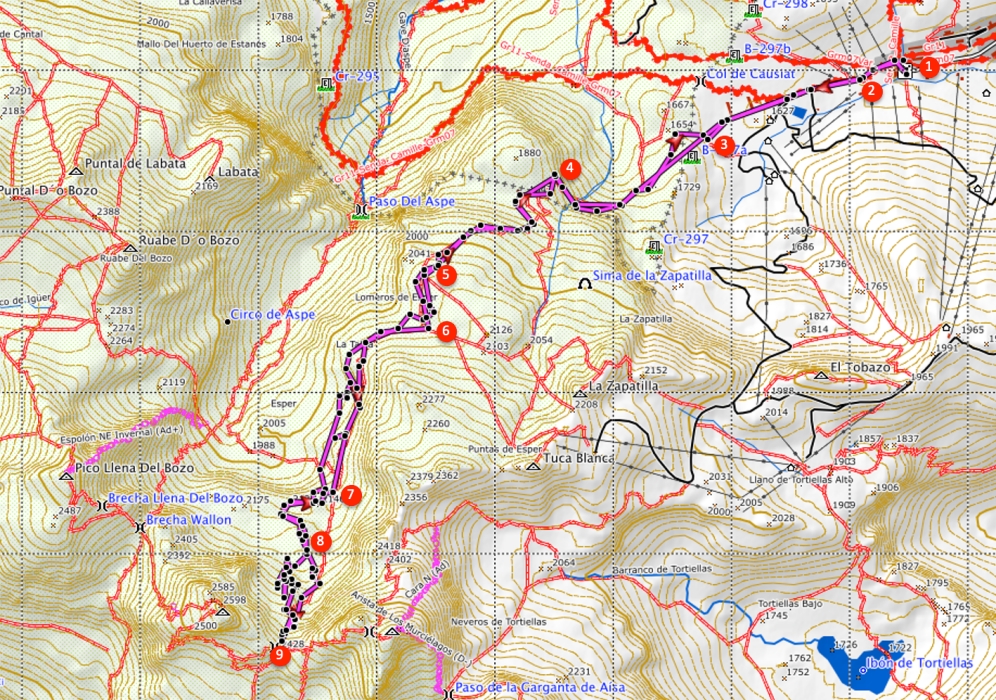 Itinerario Brecha de Aspe