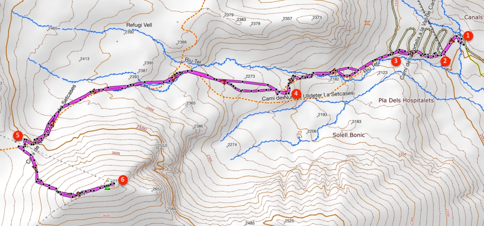 Itinerario Gra de Fajol