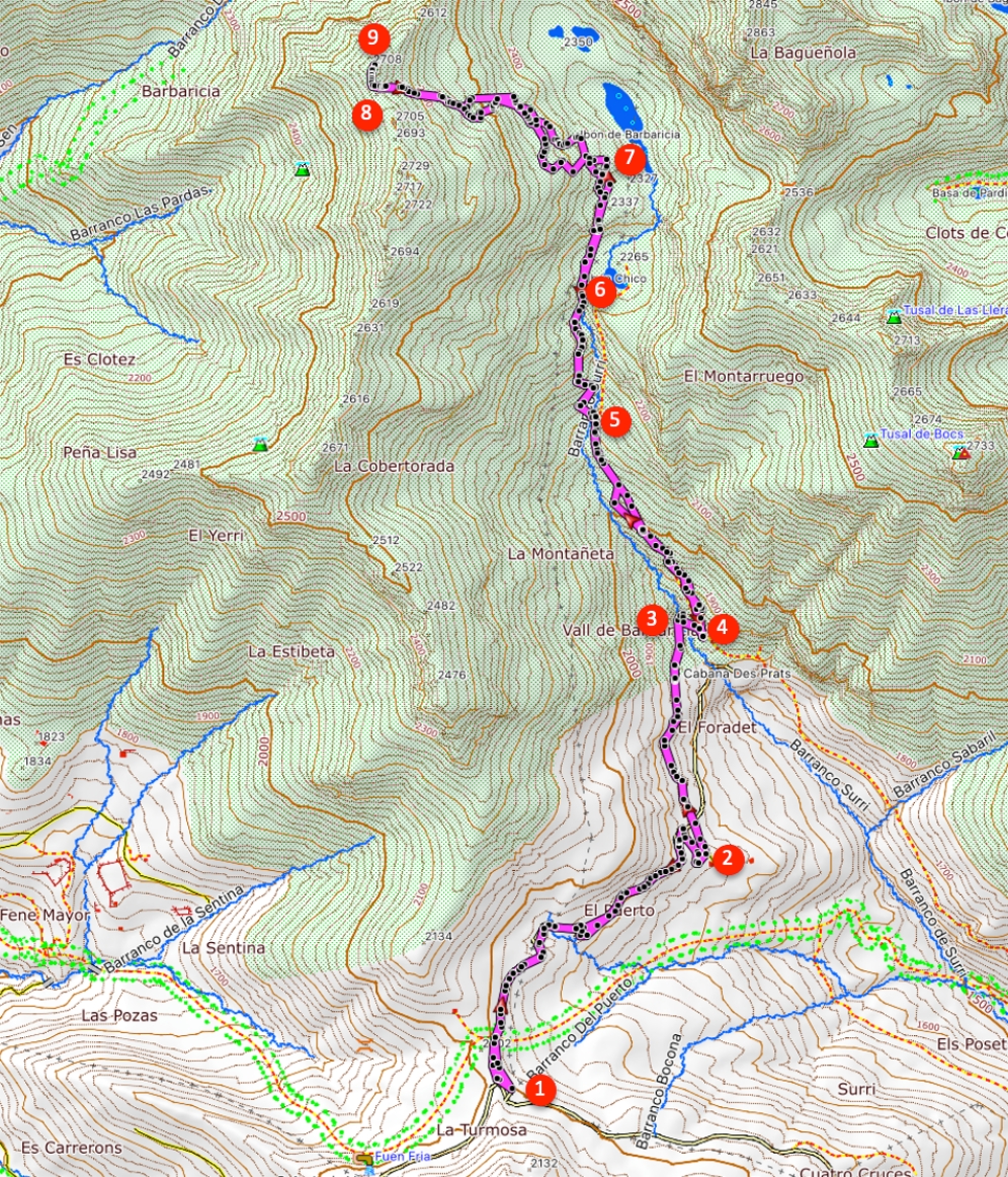 Itinerario Pico Barbarisa