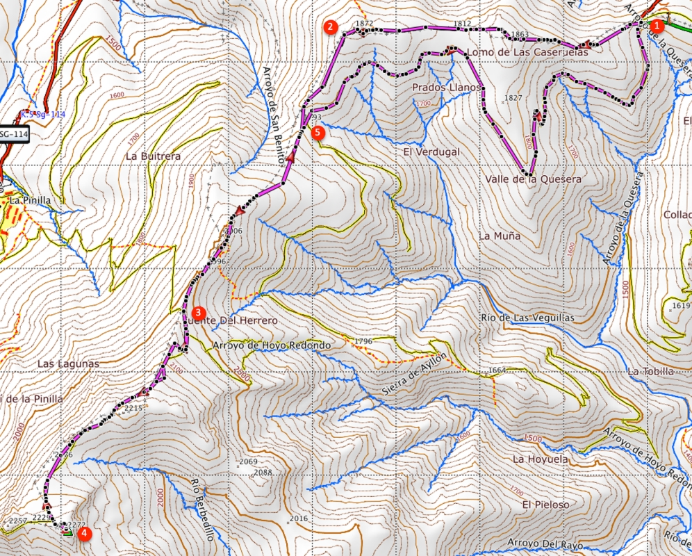 Route Pico del Lobo