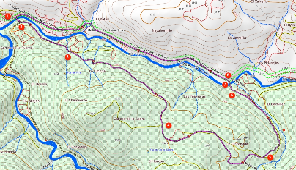 Route Rivier de Tormes