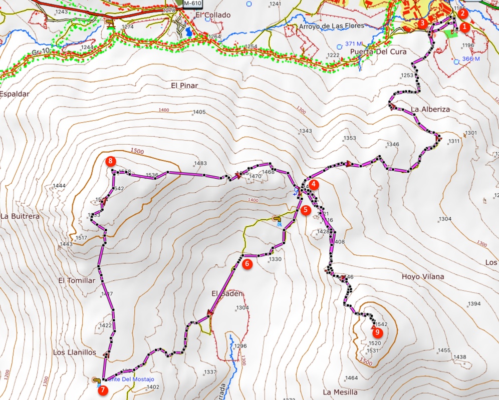 Route Cabeza Arcón and Pico Pendón