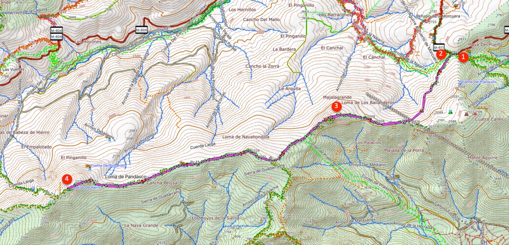 Route Cabezas de Hierro (via Puerto de la Morcuera)