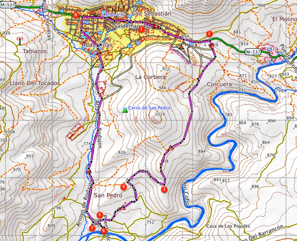 Route Die römische Brücke von Valdemaqueda