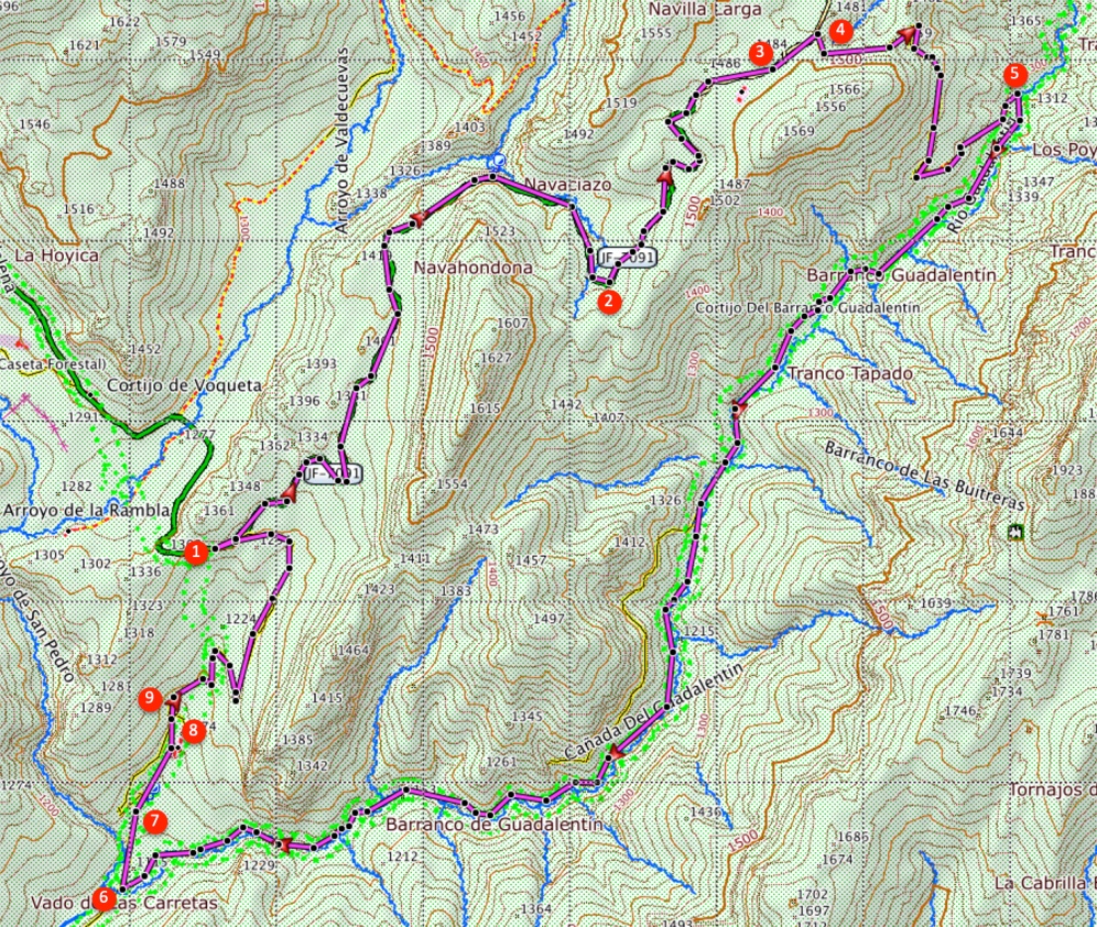 Route Kloof van de Guadalentín