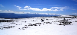 Winterliche Landschaft in der Nähe der Reajos