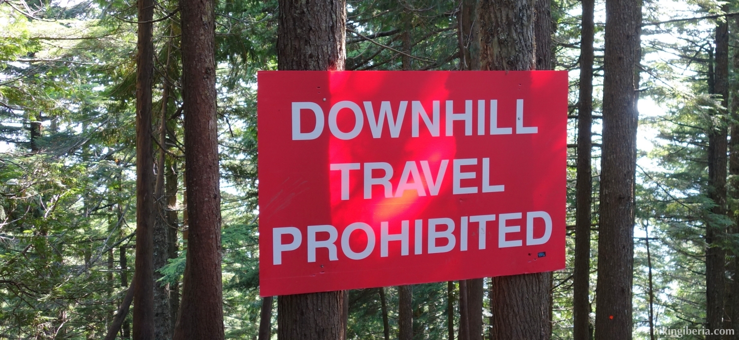 Sign at the end of the Grouse Grind